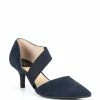 Best deal ???? Alex Marie Brandlin Suede Asymmetrical Strap Pumps Seaport Navy ✔️