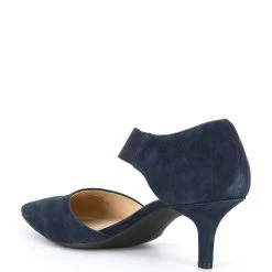 Best deal ???? Alex Marie Brandlin Suede Asymmetrical Strap Pumps Seaport Navy ✔️ -Alex Marie shop unnamed file 759