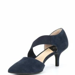 Best deal ???? Alex Marie Brandlin Suede Asymmetrical Strap Pumps Seaport Navy ✔️ -Alex Marie shop unnamed file 760