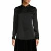 Brand new ???? Alex Marie Piper Button Front Collar Long Sleeve Satin Blouse Black ????