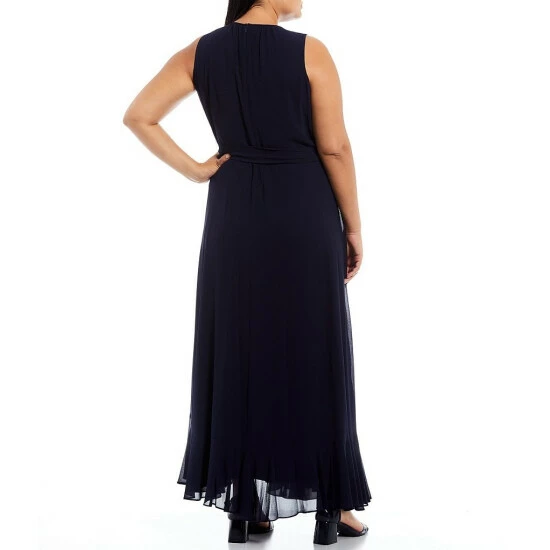 Buy ???? Alex Marie Plus Size Colette Sleeveless Keyhole Round Neck Maxi ???? Dress Navy ⌛ 2 Buy ???? Alex Marie Plus Size Colette Sleeveless Keyhole Round Neck Maxi ???? Dress Navy ⌛ - Image 2