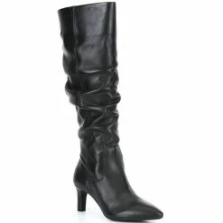 Cheapest ???? Alex Marie Pemerson Slim Calf Tall Slouch Leather ???? Boots Black ????