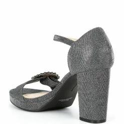Promo ???? Alex Marie Janessa Glitter Mesh Jewel Buckle Platform ???? Dress ???? Sandals Pewter ???? 8 Promo ???? Alex Marie Janessa Glitter Mesh Jewel Buckle Platform ???? Dress ???? Sandals Pewter ???? -Alex Marie shop unnamed file 868