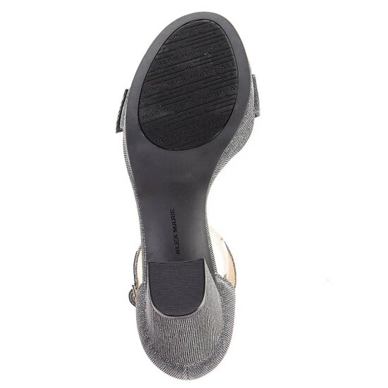 Promo ???? Alex Marie Janessa Glitter Mesh Jewel Buckle Platform ???? Dress ???? Sandals Pewter ???? 6 Promo ???? Alex Marie Janessa Glitter Mesh Jewel Buckle Platform ???? Dress ???? Sandals Pewter ???? - Image 6