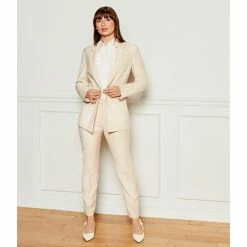 Hot Sale ???? Alex Marie Piper Striped Point Collar Long Cuff Sleeve Blouse Sand/white ✔️ -Alex Marie shop unnamed file 990